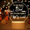 Engraved Night Light Gift for Best Dad, Birthday Gifts for Dad from Daughter Son